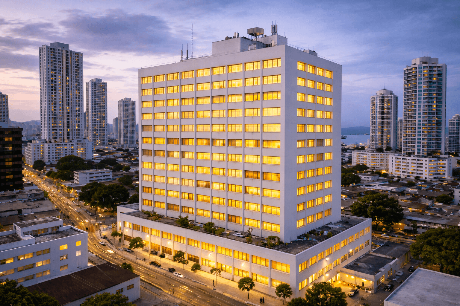 Edificio corporativo en la ciudad